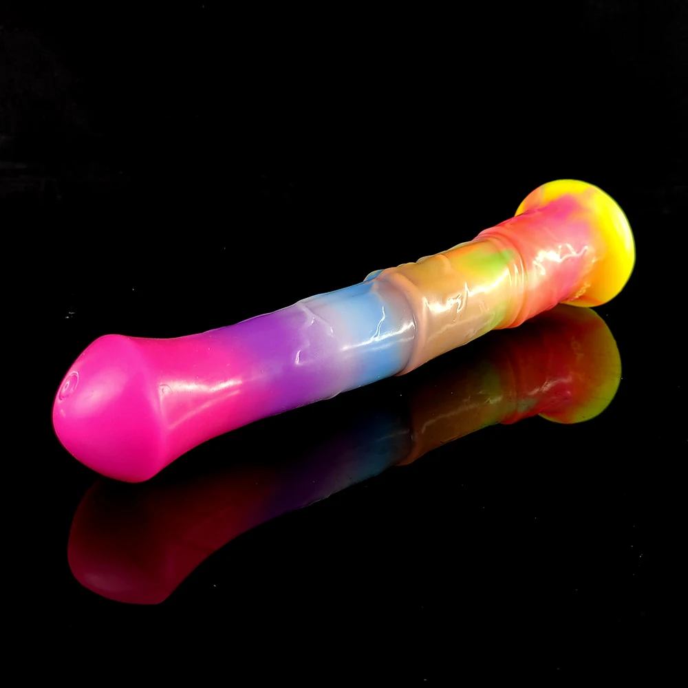 Faak Lichtgevende Paard Dildo Met Zuignap Lange Dier Penis Glow In Dark Flexibele Anale Sex Toys Voor Vrouwen Mannen erotische Producten _