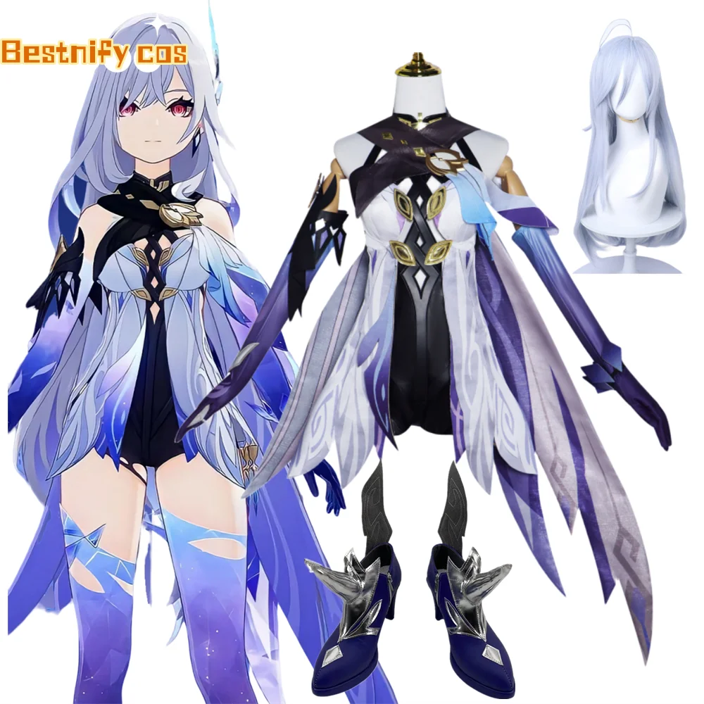 

Skirk Cosplay Game Genshin Cosplay Costume Halloween Clothes Halloween Tartaglia's Master Abyss Party Masquerade Women Game