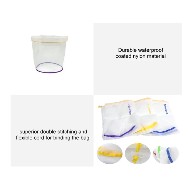 5Db 1 Gallon/5 Gallon (Opcionális) Szűrőzsák Buborékzsák Gyógynövény Jég Lényegi Kivonó Készlet Mikron Húzózsinór Extrahing Táskák - Image 2