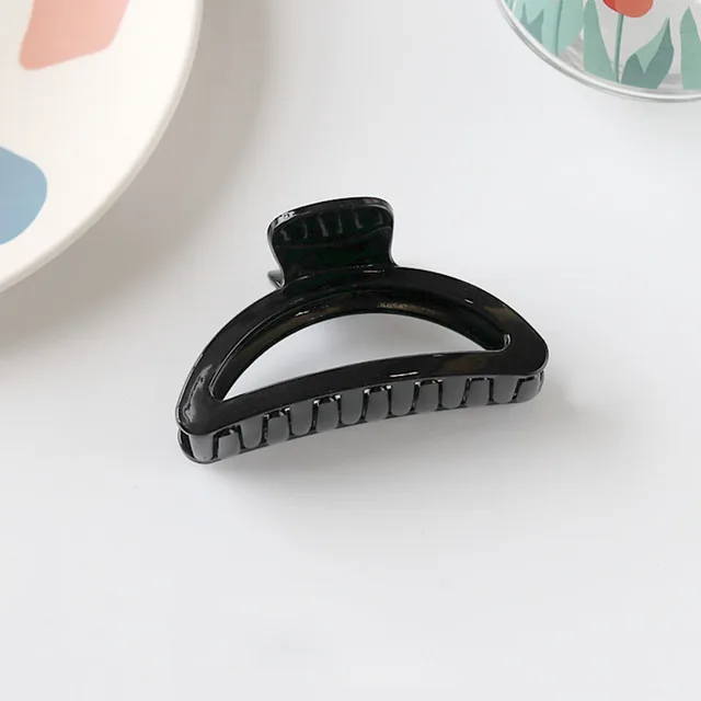 Hot Sale Solid Color Claw Clip Large Barrette Crab Hair Claws Bath Clip Ponytail Clip For Women Girls Hair Accessories Gifts 0019-1-8cm