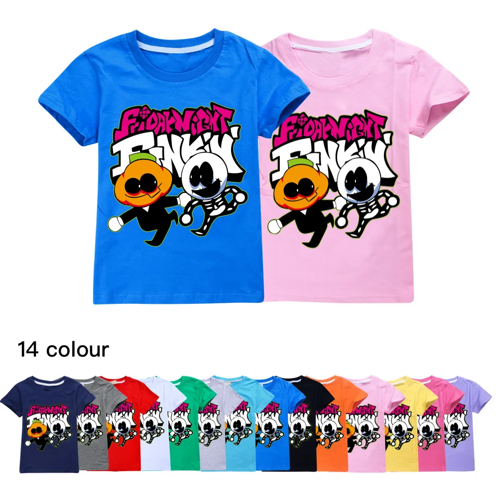 

Boys Friday Night Funkin T Shirt Cartoon Fnf Game Funny Short Sleeve Summer Children 3D T-Shirt Kids Kawaii Clothes Anime Tshirt