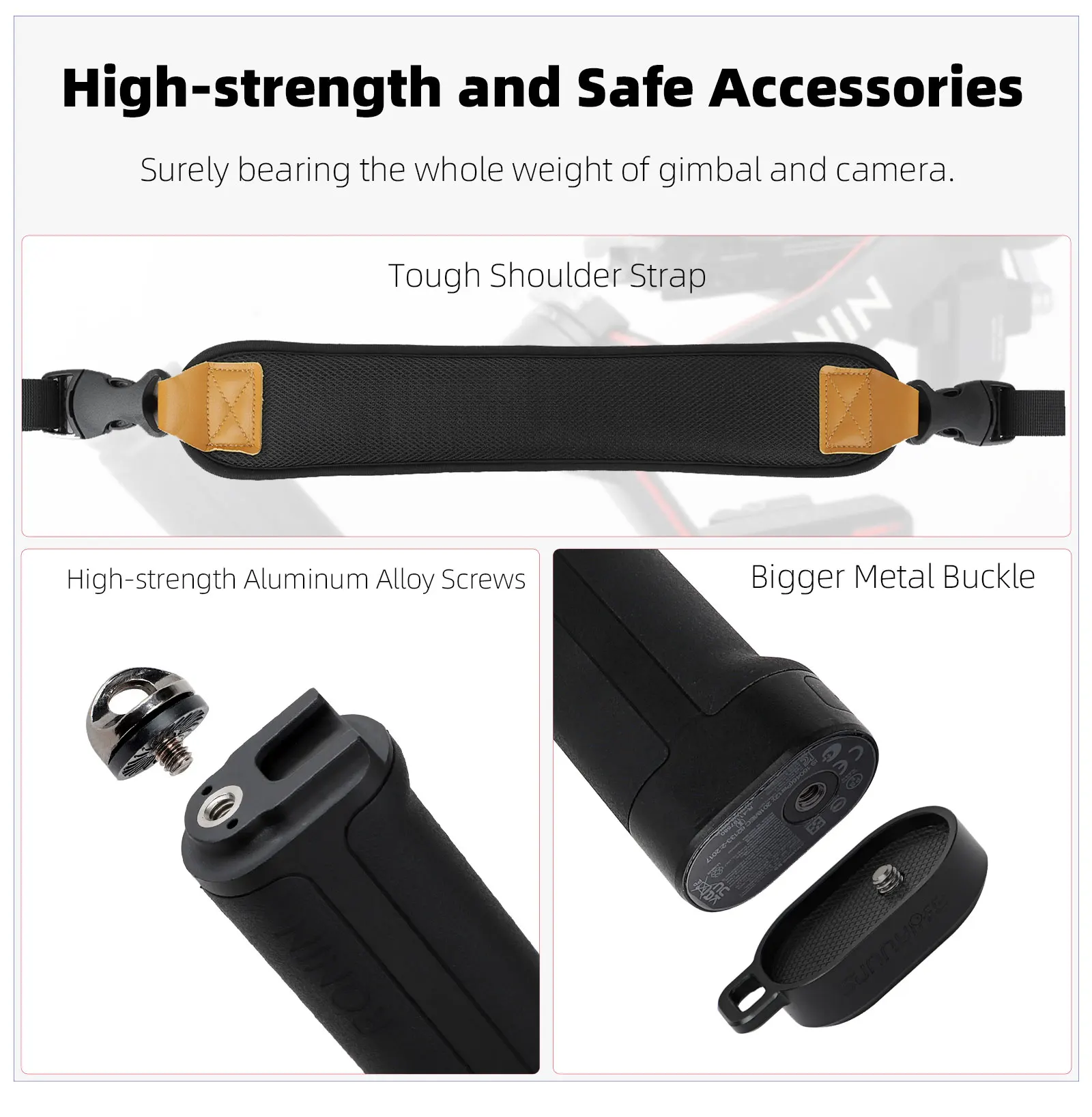 Lanière d'épaule décompression DJI RS 3/RS 4/RS4 Pro + base alu
