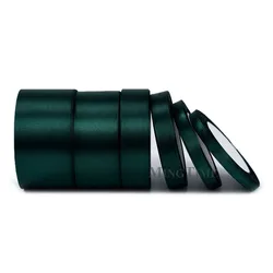 Luxurious Satin Ribbon for Gift Wrapping and DIY Crafts (25 Yards) (Christmas Green)
