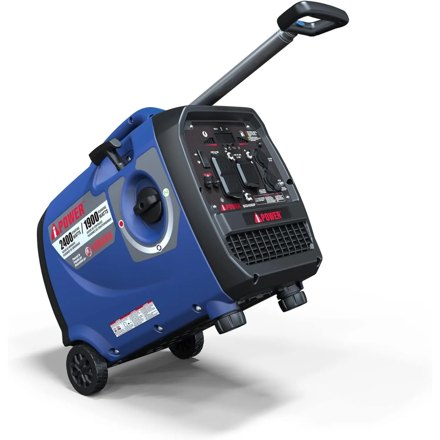 Portable Inverter Generator, 2400W Ultra-Quiet Powered By Yamaha Engine RV Ready, EPA & CARB Compliant, Ultra Lightweight