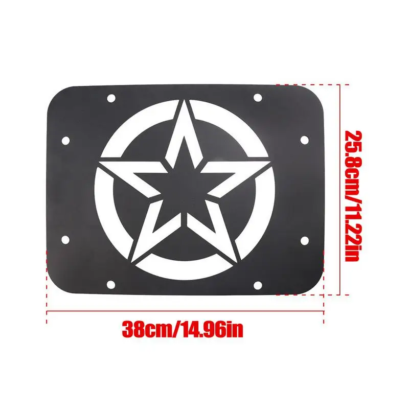 For Baffle Car Exhaust Port Cover Tailgate Protective Cover Automotive Vent Plate Protector Replacement Accessories