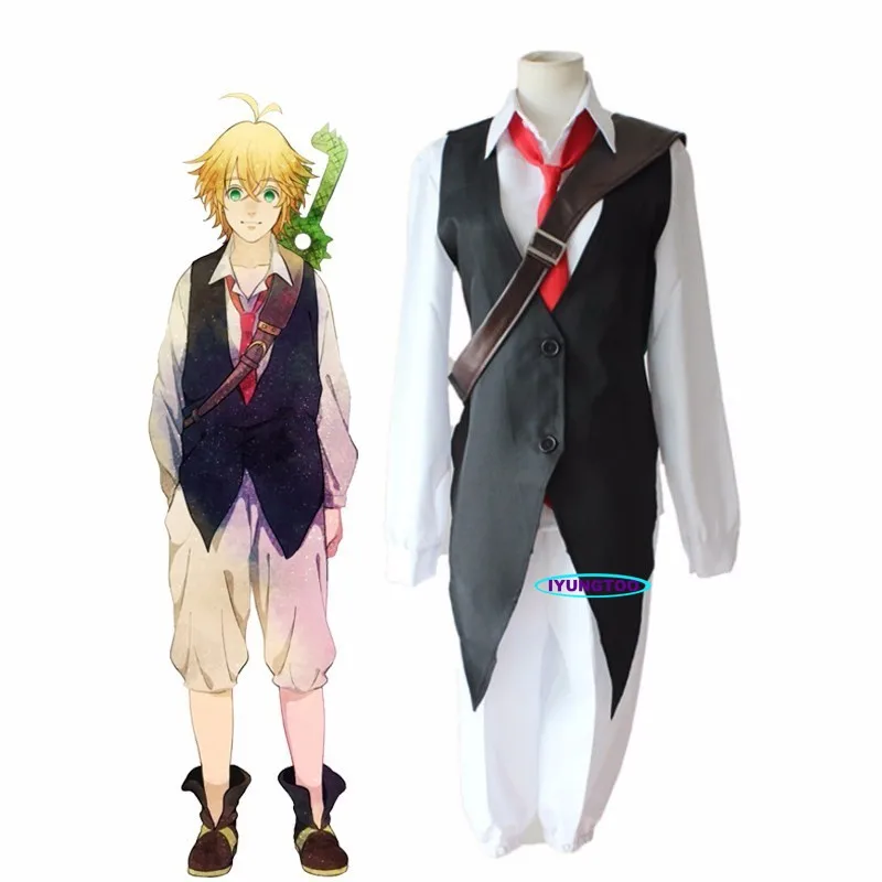 

Anime The Seven Deadly Sins Dragon's Sin of Wrath Meliodas Cosplay Costume Women Halloween Carniva Full Set Uniform With wig