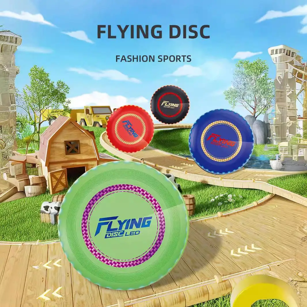 10.63-inch Illuminated Frisbee toy Outdoor Evening Family Sports Frisbee toy set