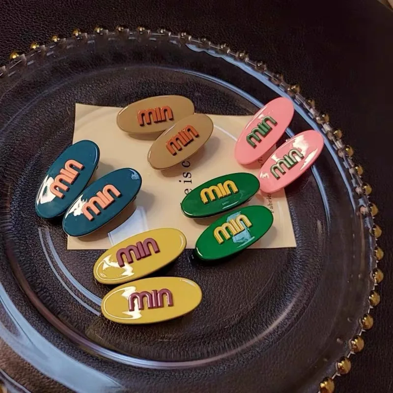 2023 New Girl Instagram Cute Fluorescente Pink Chartreuse Drop Hairpin Estetico Retro Hair Clips Go With Everying