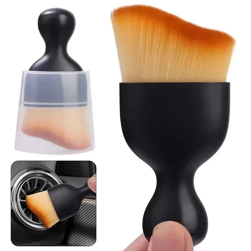 Car Air Vent Cleaning Soft Brush with Casing Interior Cleaning Tool Artificial Car Brush Crevice Dusting Car Detailing Tools 4