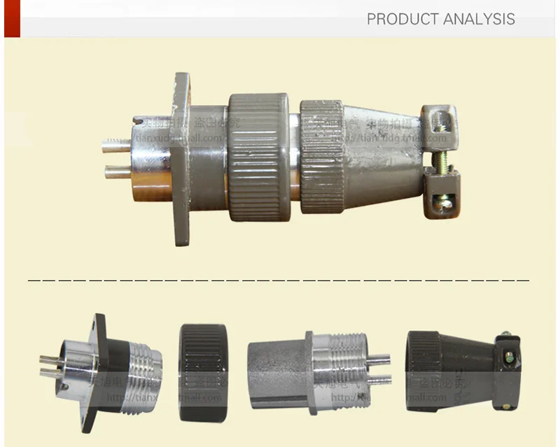 P20 Luftfahrtsteckverbinder 2 3 4 5 6 7 Polig – Industrieller gerader Rundstecker-Adapter – Detail 7