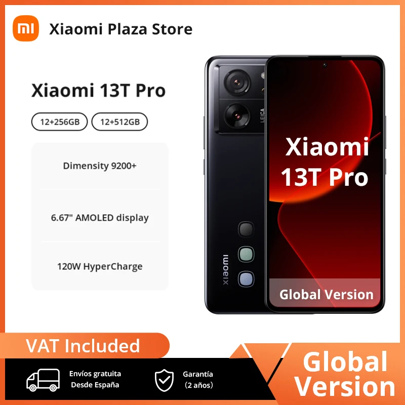 Versione Globale Xiaomi 13T Pro 5G 50Mp Leica Camera 144Hz Amoled Display 5000Mah Batteria 120W Hypercharge Ip68