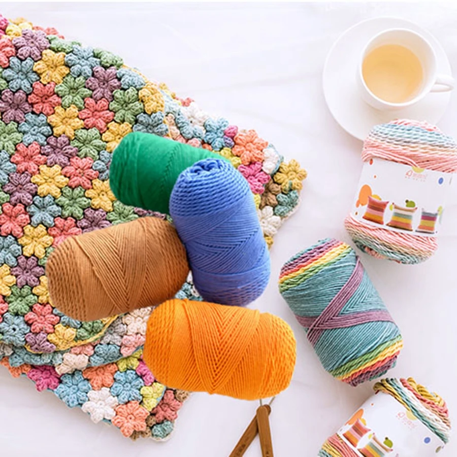 Wool Yarn Cotton Sweater Soft thick DIY Baby Sale bulky Crochet Various  Colour 100g Cake Chunky Knitting Craft NEW Knitted - AliExpress