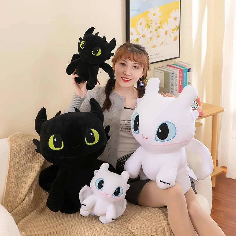 Large Toothless Dragon Body Pillow Cute Cartoon Dragon Plush Toy Soft Decorative Throw Pillow Cushion Anime Stuffed Doll Decor plush doll body pillow