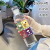 Anime SNOOPY  Water Bottle High Temperature Plastic Water Cup Time Scale Outdoor Sports Student Men Weomen Couple Cup 500ML New 4
