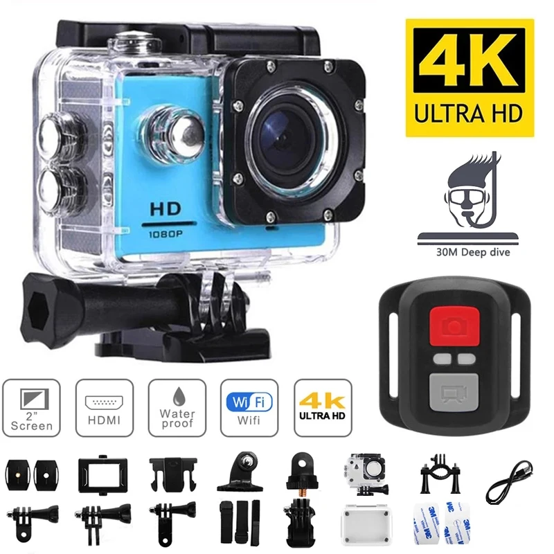 4K Action Camera with WiFi Remote Control