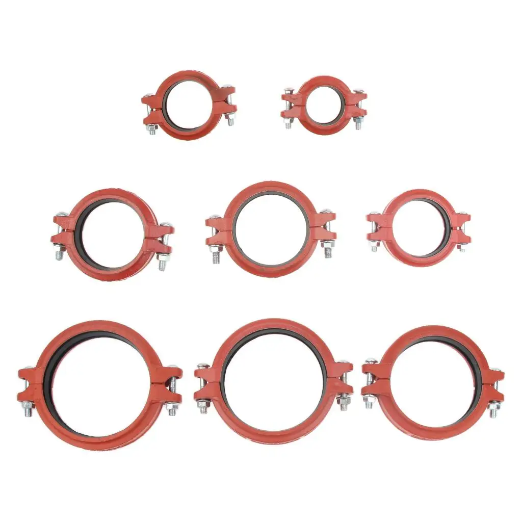 Rigid Fire Sprinkler Grooved Couplings Clamps Connector 60-165mm 8 Size
