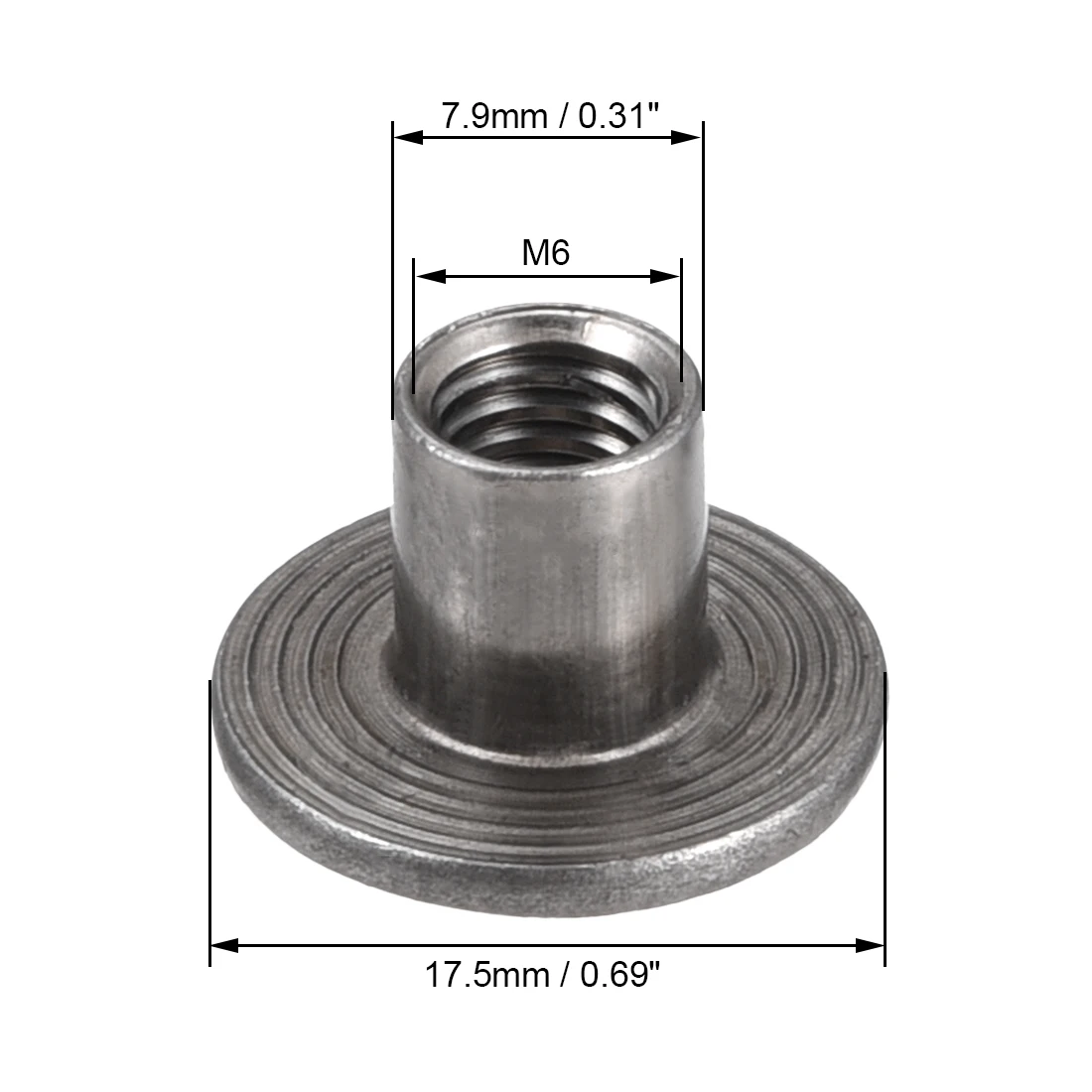 encaixe fastener atraves do furo flange insert 02