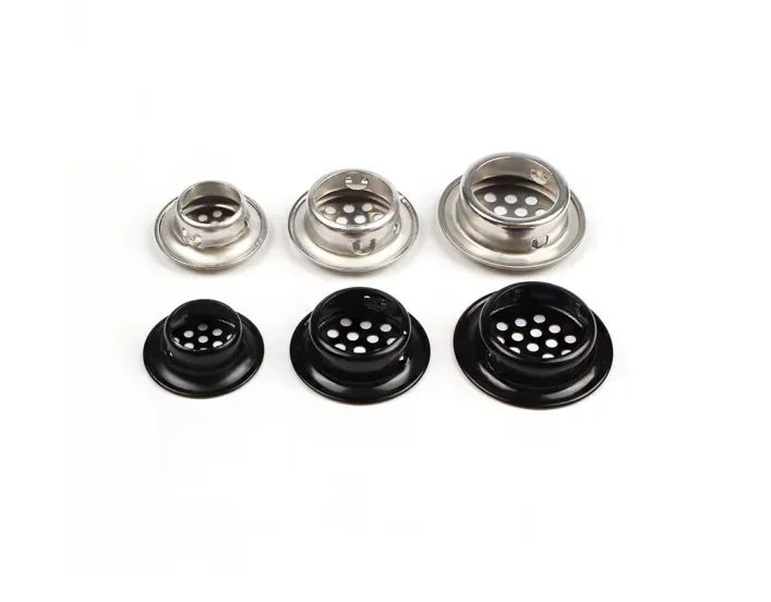 Air Vent Grille Ventilation Grille Air Vent Cover Ducting Ventilation Cover 10pcs Round cabinet Air duct Vent Dia.19mm-53mm Steel Louver Mesh Hole plug decoration cover Wardrobe grille ventilation systems