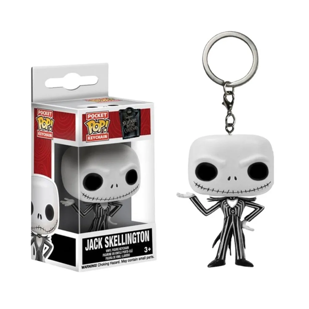 FUNKO POP The Nightmare Before Christmas Dolls Backpack Pendant Sally Jack Skellington Model Holiday Collection Gifts Keychain 3