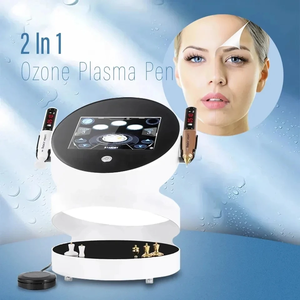 2 in 1 Ozone Plasma Acnes Scars Treatment Face Lifting Skin Regeneration Sterilization Repair Beauty Device