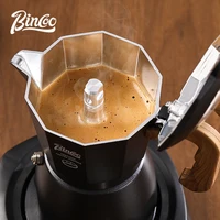 Bincoo Dual Valve Moka Pot Espresso Maker Mocha Pot Brewed Coffee Pot Electric Stove For Concentrated Extraction Barista Tools 3