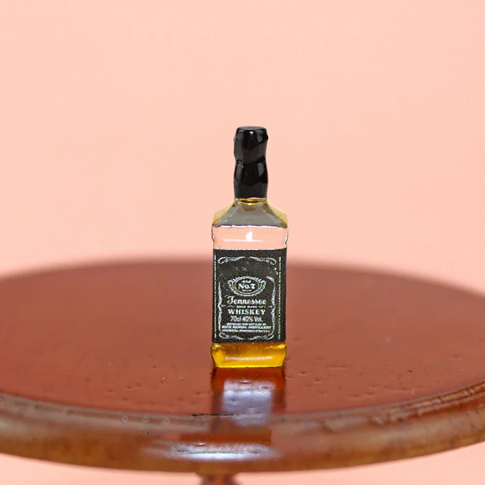 1/12 Doll House Miniature Resin Whisky Bottle Wine Glass Simulation Goblet Model Toys for Mini Decoration Dollhouse Accessories 6