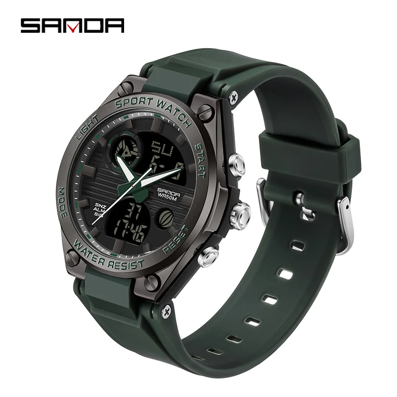 SANDA Women's LED Sport Chronograph Waterproof Watch