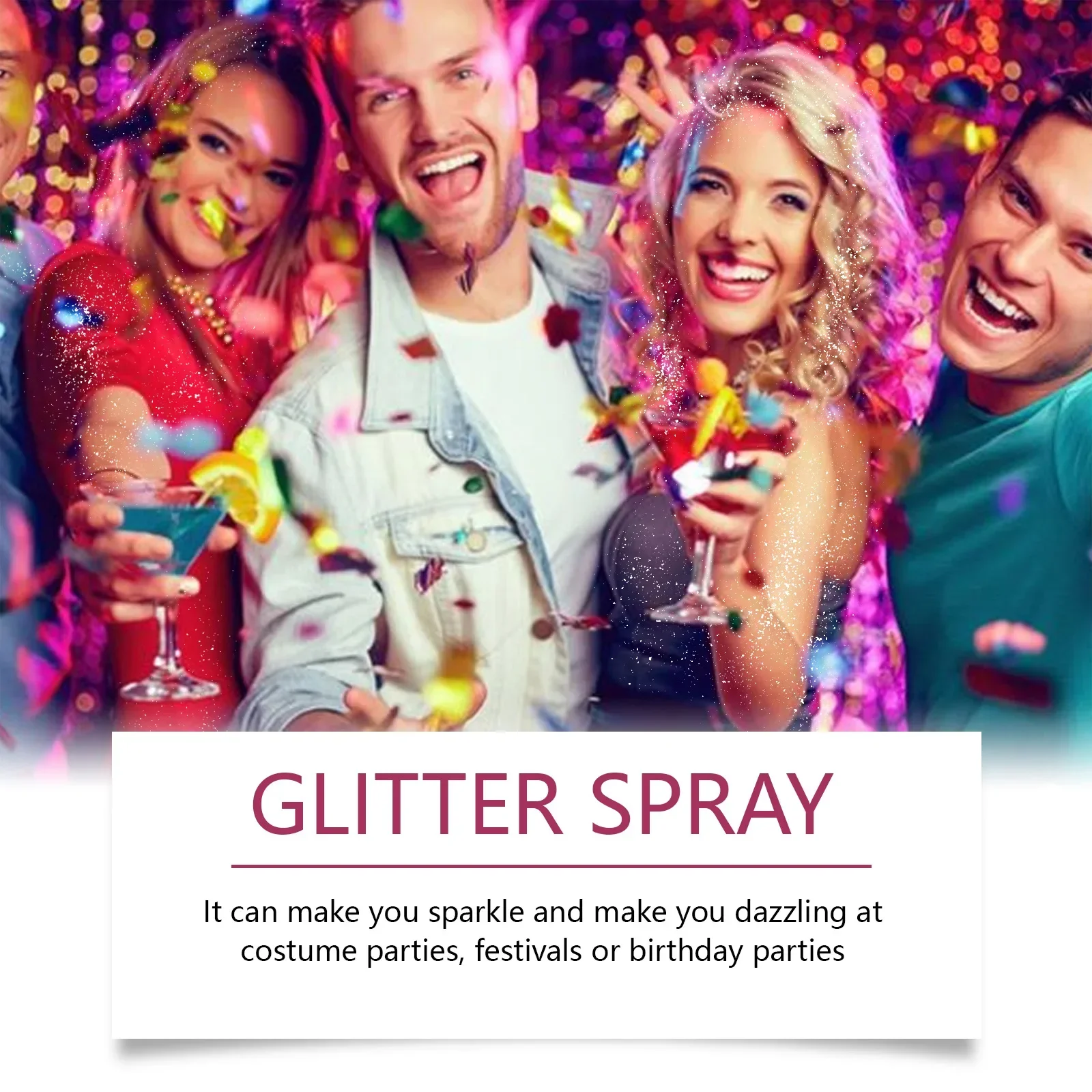 EELHOPE Stage Makeup Spray Dance Party Holiday Bash Hair Body Shimmer Highlight Makeup Spray Instantly Improves Skin Shine 4