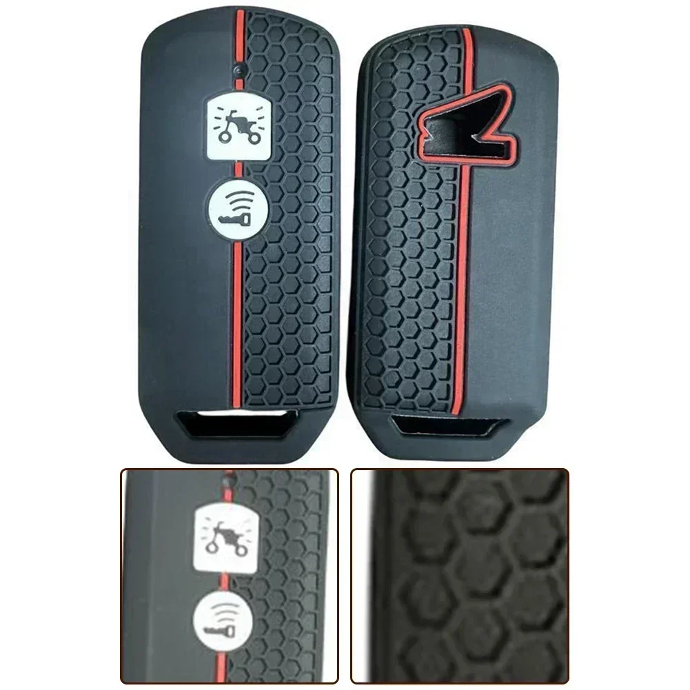 Case Key Cover Silicone Black Cover Case Key Motorcycle Remote Control Replacement For Honda PCX 150 Convenient Key Case Key Case Cover Car Key Shell Remote Control Case Cover