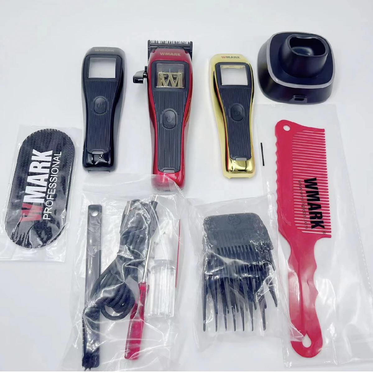 WMARK 남성용 NG-X1Professional 이발기, 마이크로 칩 마그네틱 모터, 충전 스탠드 포함, 무선 커터, 10000RPM 9V 모터 