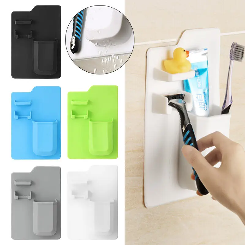 Removable Silicone Toothbrush Holder Fogless Design Shower Organizer Razor  Rack Man Shaving – the best products in the Joom Geek online store