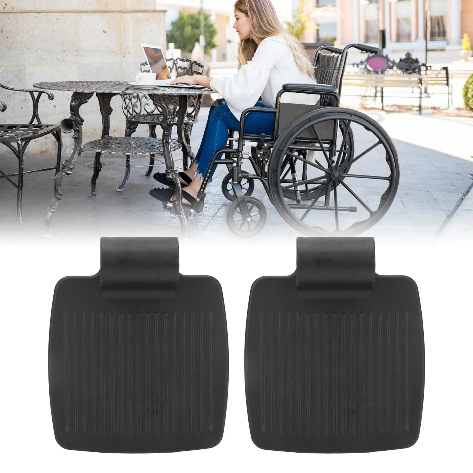 Wheelchair Footplate Wheelchair Footrest Assembly Textured Replacement Slip Resistant Design Foot Placement Supplies