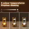 Wireless Table Lamp LED Touch Sensor Desktop Night Light Rechargeable Reading Lamp for Restaurant Hotel Bar Bedroom Decor Light 2