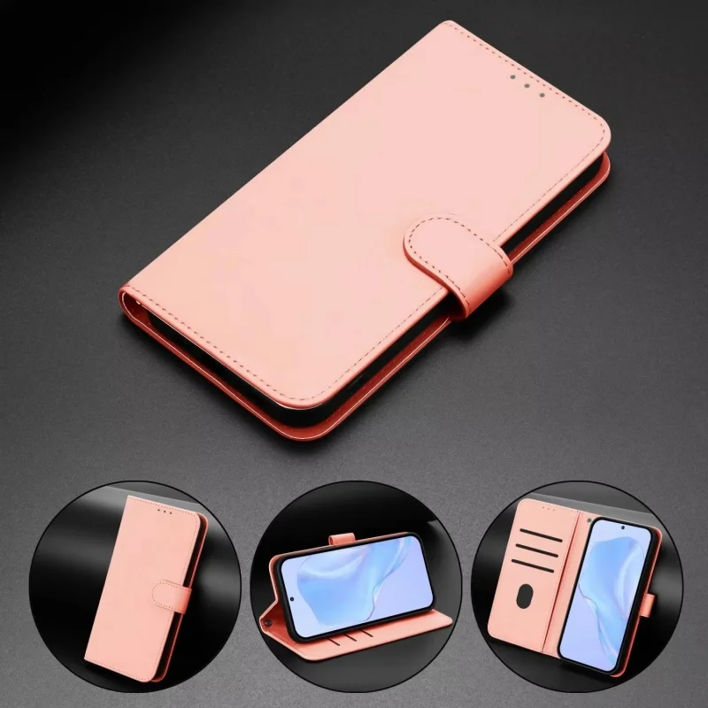 Premium PU Leather Flip Phone Wallet Case with Holder