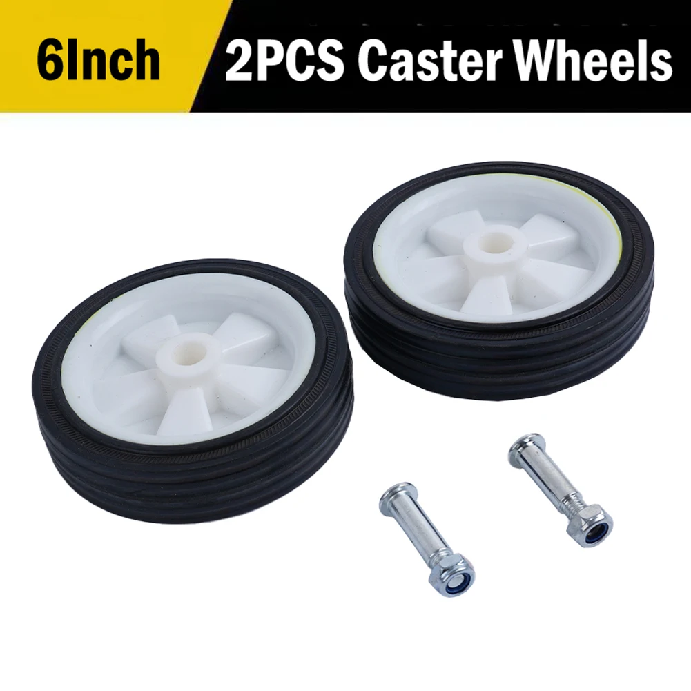 Air Compressor Caster Wheels 5-6In Absorption/Non-Slip Silent Plastic for Air Pumps Oil-free Machines Replacement Accessory 2pcs