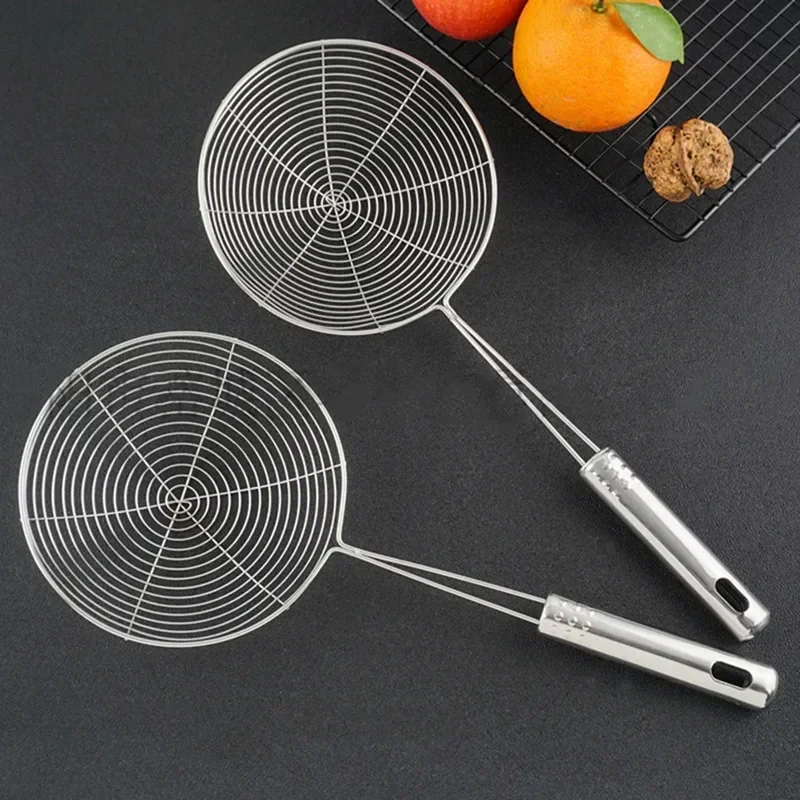 Colino Schiumarola In Acciaio Inox Con Manico Antiscivolo – Per Pasta, Frittura E Verdure