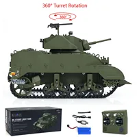 Toys 1/16 Scale RTR Tank US Stuart M5A1 British VI Light Tank High-Speed Sound Lights Radio Control Finished Panzer Vehicle Cars 1