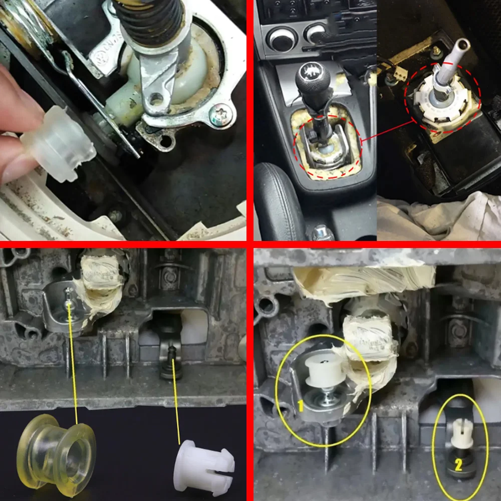 Manual Gear Shift Lever Cable Bushing Repair Kit VW Golf MK4 Polo Bora Gearbox Selector End Linkage Rubber Sleeve 1999 2012 gear shifter,gearbox control cable repair kit