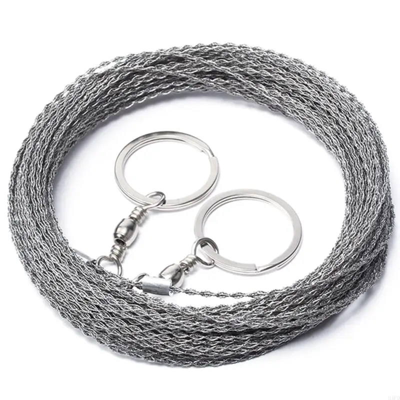 94PD Outdoor Hand-Drawn Rope 304 Stainless Steel Wire Camping Life-Saving Woodworking Super Fine Hand Wire 0.72M