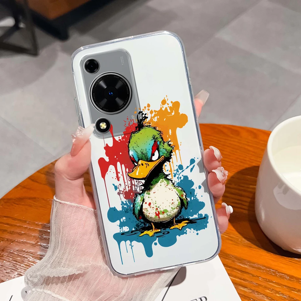 Cool Sweet Style Transparent TPU Silicone Protective Back Cover Case