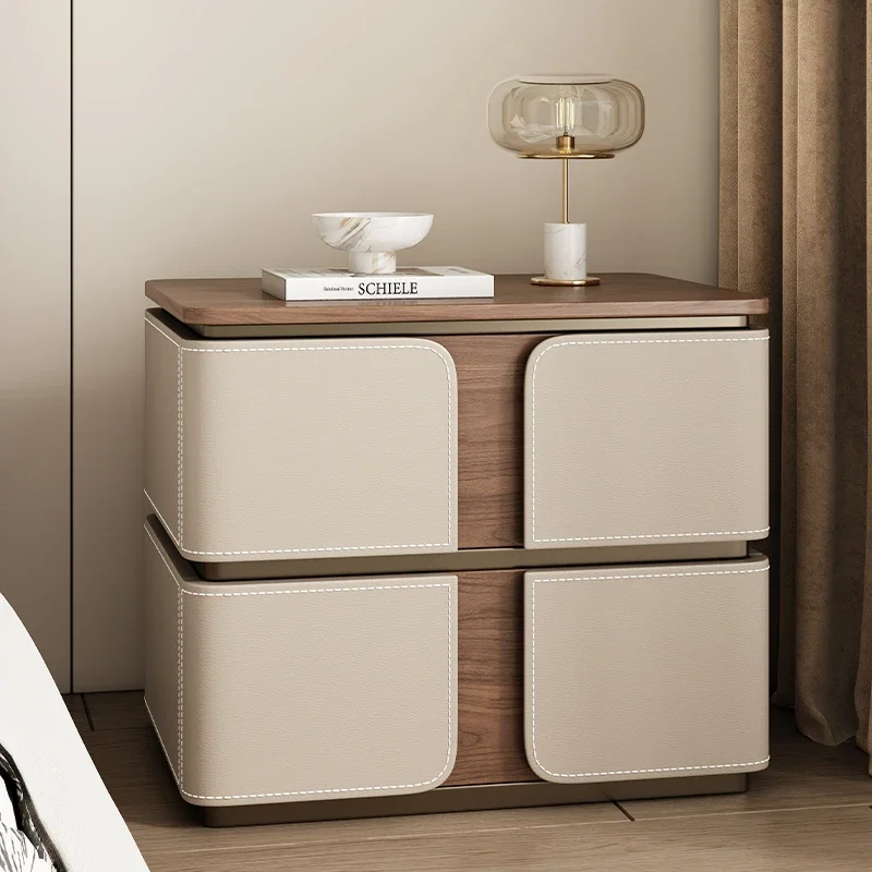Aesthetic Storage Nightstand Minimalist luxury Italian Simple Bedside Table nordic Dresser Mesa De Cabeceira Bedroom Furniture
