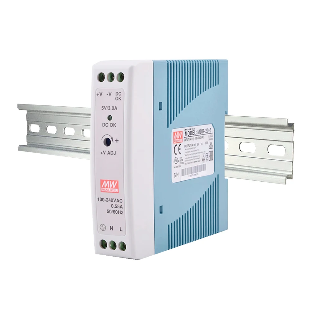

15~24W Industrial 5V 12V 15V 24V Output DIN Rail Power Supply