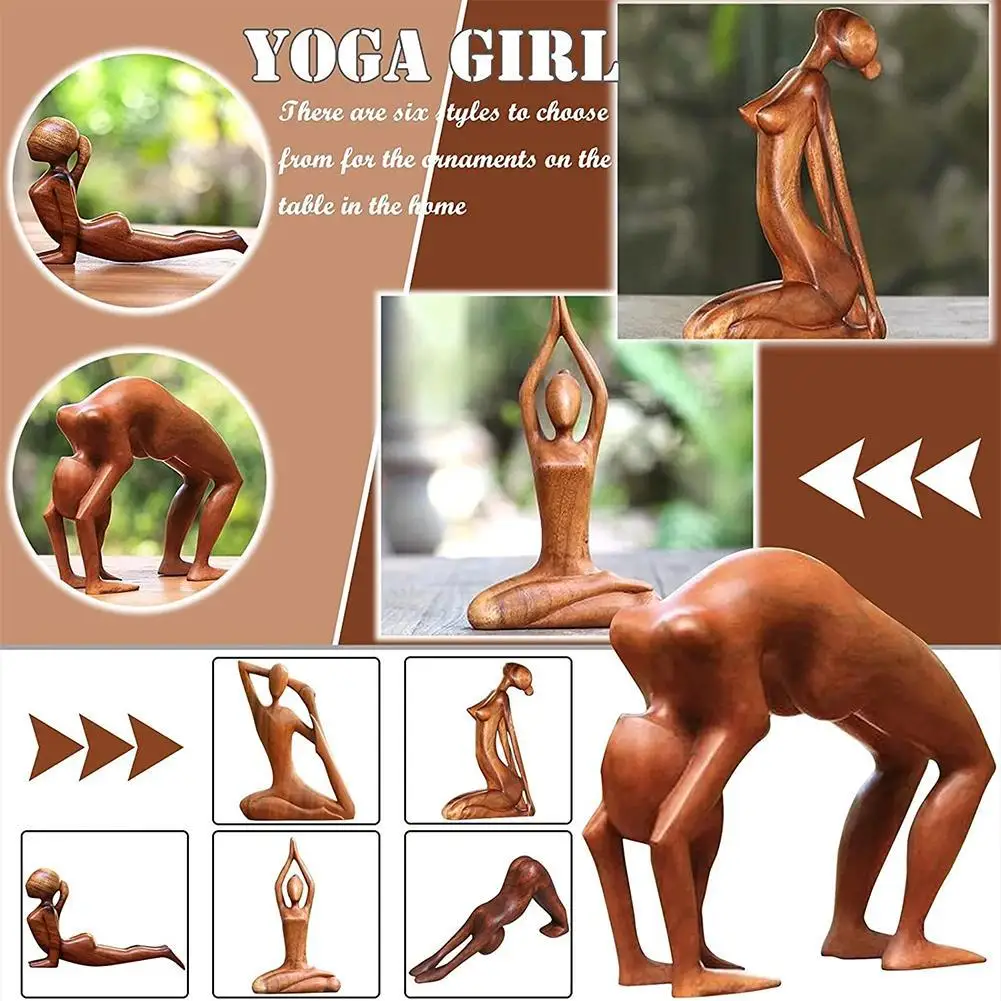 

1pc Resin Female Yoga Figures Statue High Quality Yoga Girl Pose Figurine Ornament Crafts Art Decoration Sculpture Home N9t0