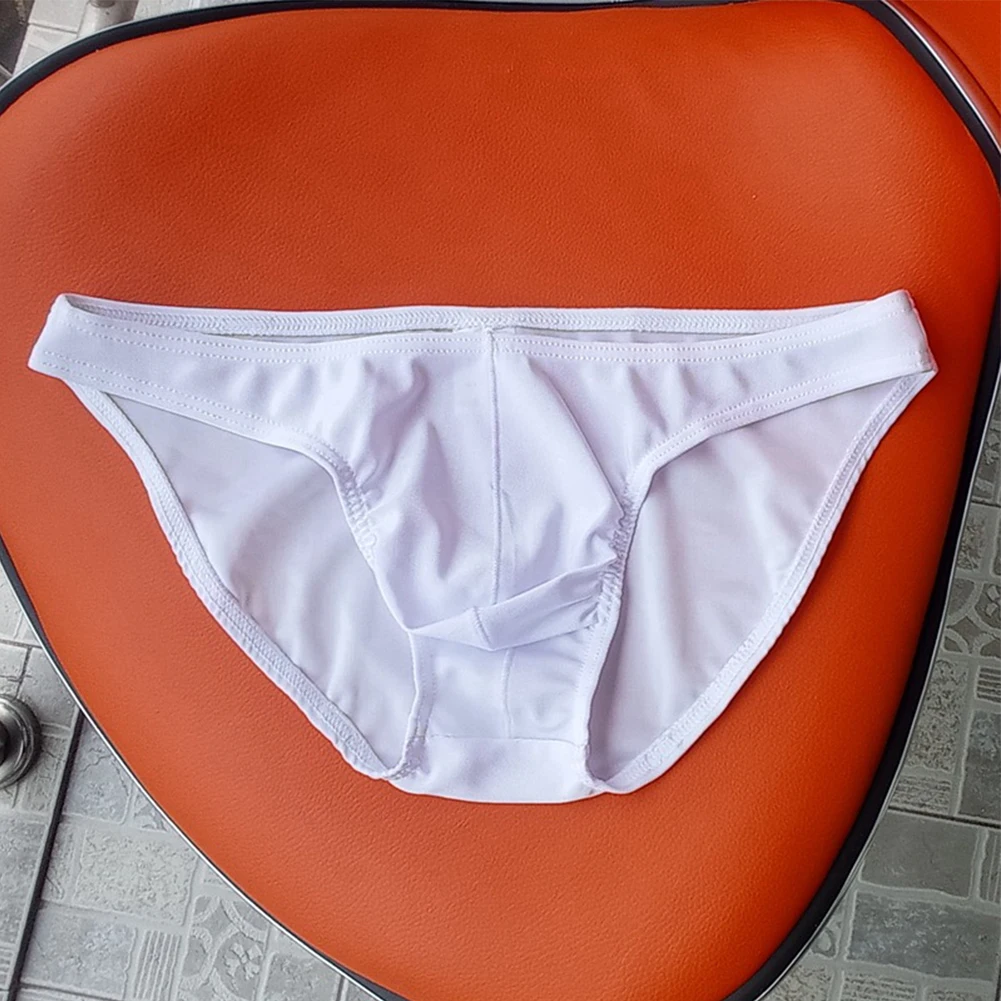 

Sexy Men Casul Brief Underpants Underwear Low Waist Brief Ice Silk Panties