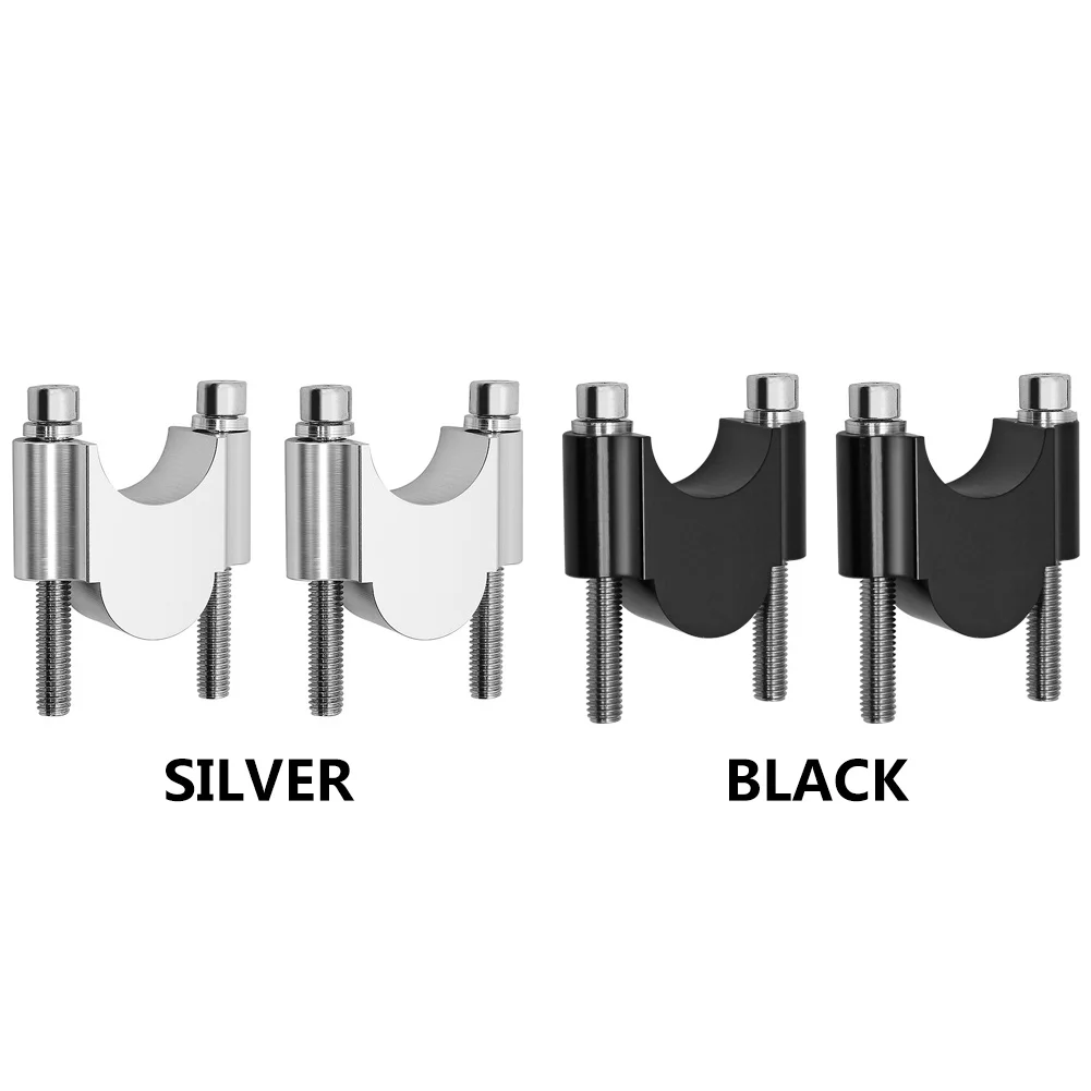 Universal Motorcycle Handlebar Riser Bar Mount Clamp Pair - 28mm & 22mm Sizes
