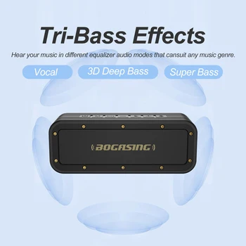 BOGASING M4 Bluetooth Speaker 40W Wireless Bluetooth 5.0 Speaker Extended Bass Outdoor IPX7 Waterproof Portable Speaker With Mic 4