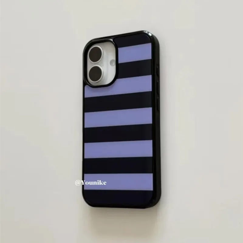 รูปสินค้า เคส iPhone ลายเส้นสีสันสดใส ป้องกันตกกระแทก สไตล์เกาหลี