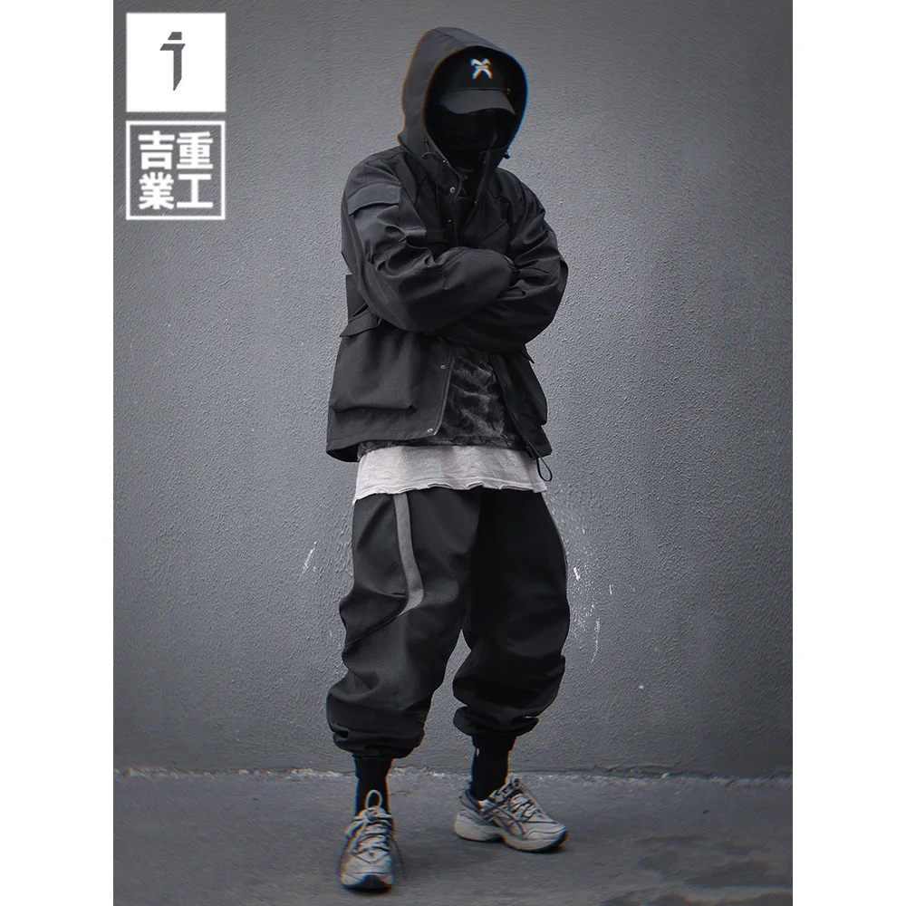 11 BYBB'S DARK 2025 New Tactical Jackets Windbreaker Mens Cargo Function Hooded Jacket Coats Outwear Techwear Streetwear 5