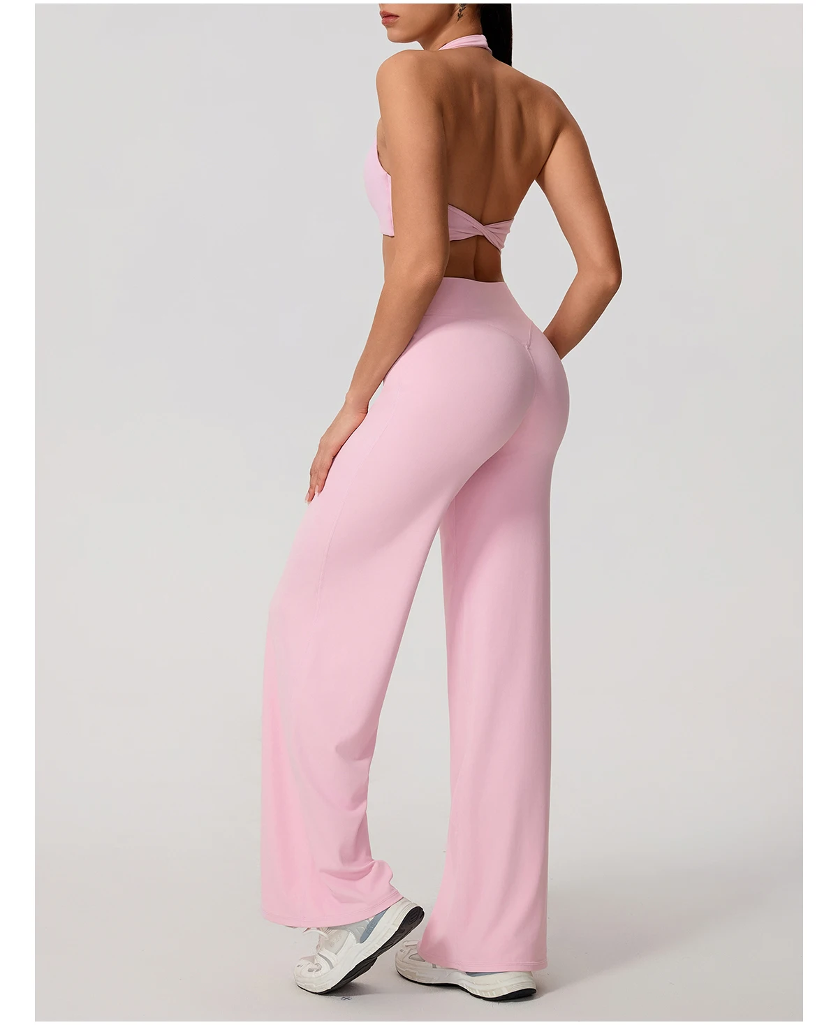 Sommer Damen Neckholder Gepolsterter Sport-BH Stoßdämpfend Rückenfreies Top für Outdoor-Laufen Fitness Crop Top Damen – Detail 20