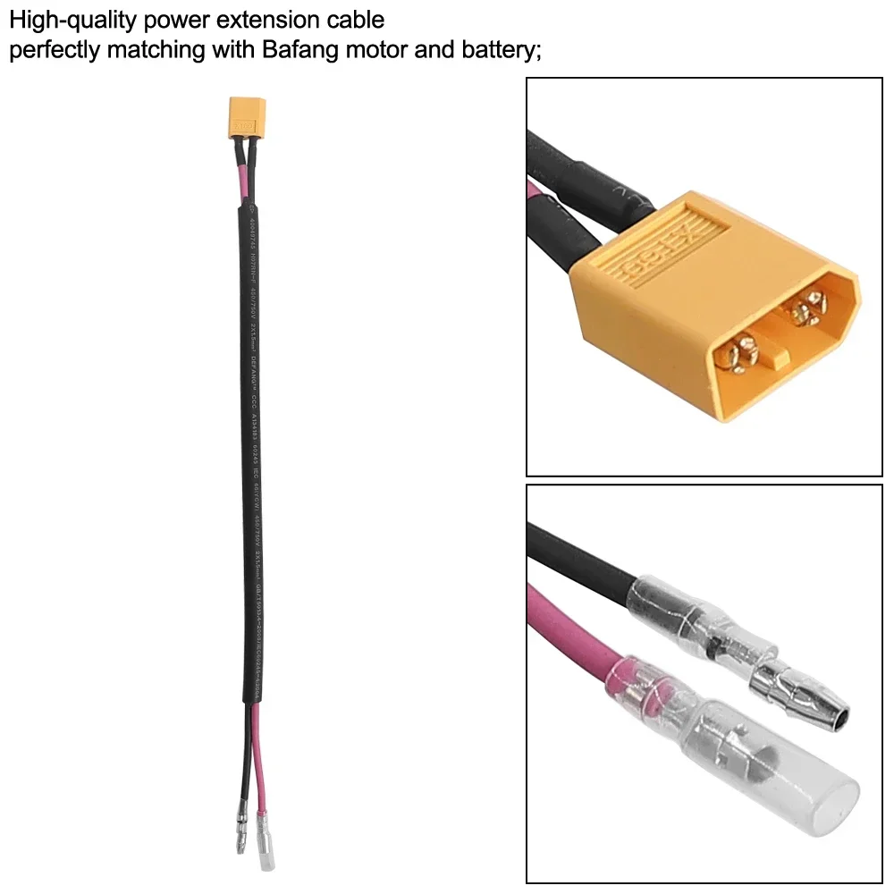 Description Picture 3 of itemBattery Connector Cables Power Cables XT60 Connector Cable Center Drive Motor for BAFANG BBSHD BBS01B BBS02B Electric Bicycle